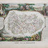 Carte géographique ancienne du département de la Meurthe