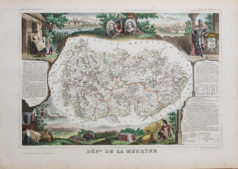 Carte géographique ancienne du département de la Meurthe