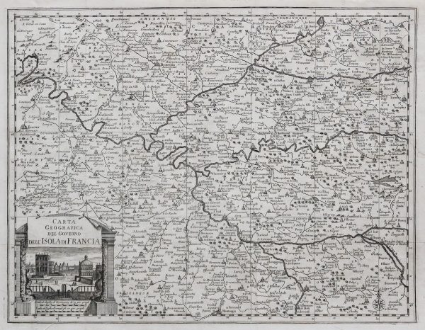 Carte géographique ancienne de l’Ile de France