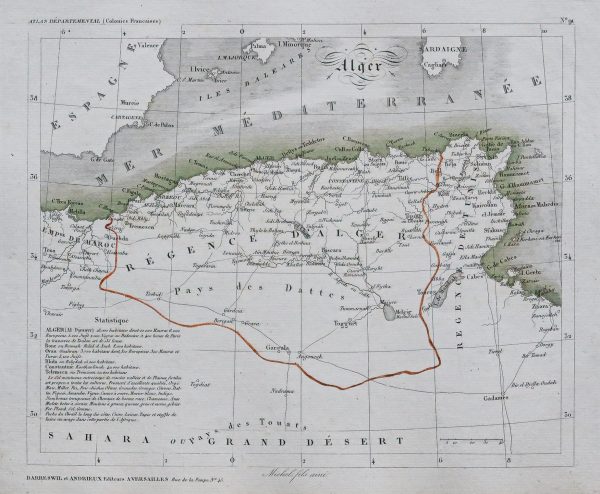 Carte ancienne d’Alger