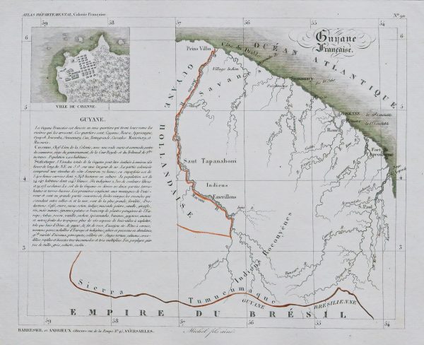 Carte ancienne de la Guyane française