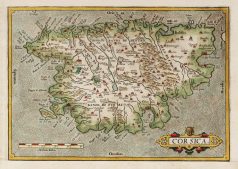 Carte géographique ancienne de la Corse