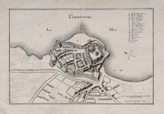 Plan ancien de la ville de Cherbourg