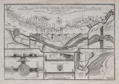 Plan ancien du canal royal du Languedoc