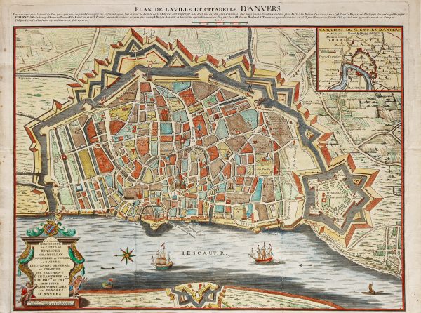 Plan ancien de la ville d’Anvers - Anwerp