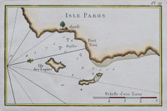 Carte marine ancienne de Paros
