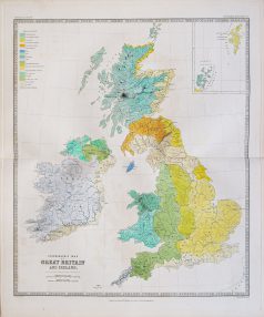 Carte géographique des Iles Britanniques