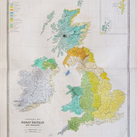 Carte géographique des Iles Britanniques