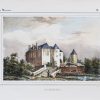 Lithographie ancienne du Château de Romenay