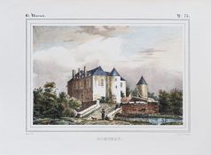 Lithographie ancienne du Château de Romenay