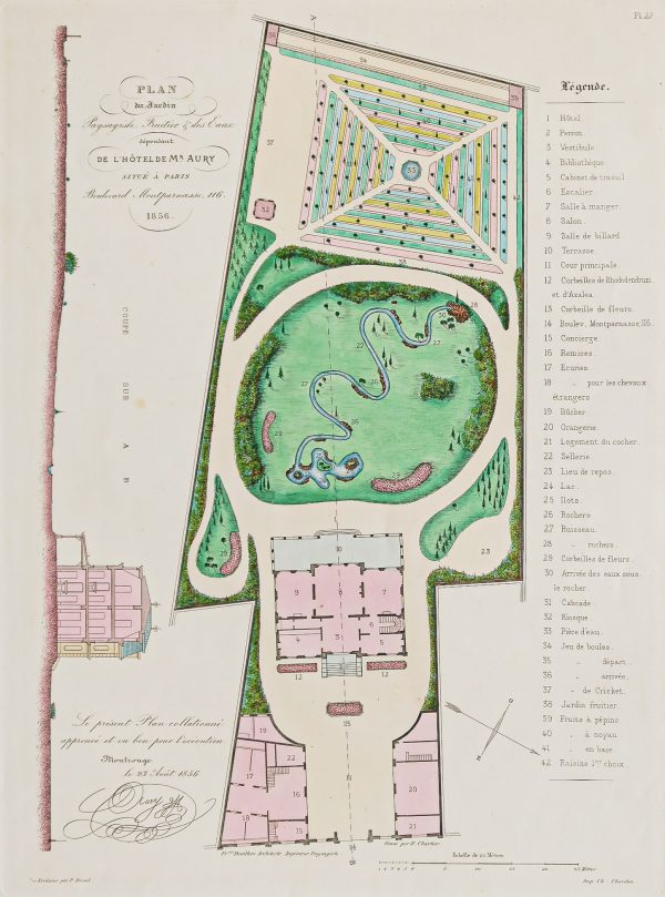 Plan du jardin de l’Hôtel de Mr Aury