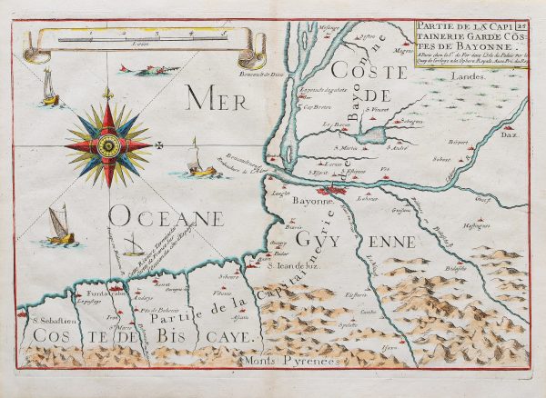 Carte Marine ancienne de Bayonne