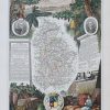 Carte géographique ancienne du département de la Manche