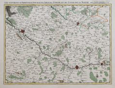 Carte d’Abbeville - Doullens - Amiens - Corbie