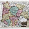 Carte géographique ancienne de Guyenne et Gascogne