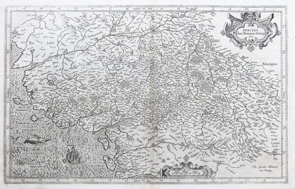 Carte géographique ancienne du Poitou