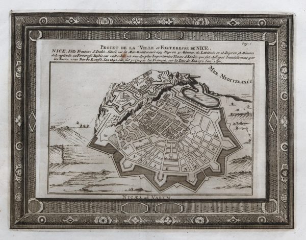 Plan ancien de la ville de Nice