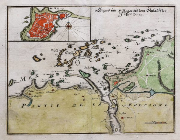 Carte marine ancienne de Saint-Malo