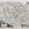 Carte géographique ancienne du Mans