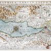 Carte géographique ancienne du lac Léman