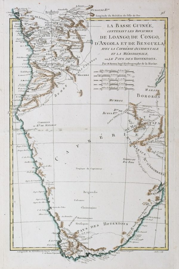 Carte ancienne de la Guinée - Congo - Angola