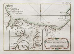 Carte marine ancienne de la Normandie