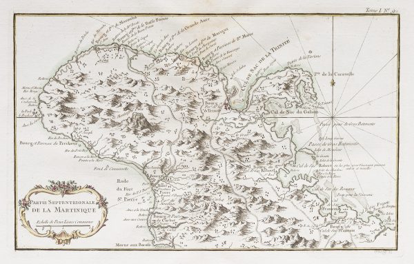 Carte marine ancienne de la Martinique