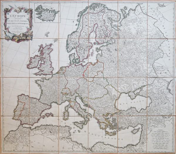 Grande carte géographique de l’Europe