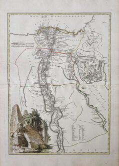Carte géographique ancienne de l’Egypte