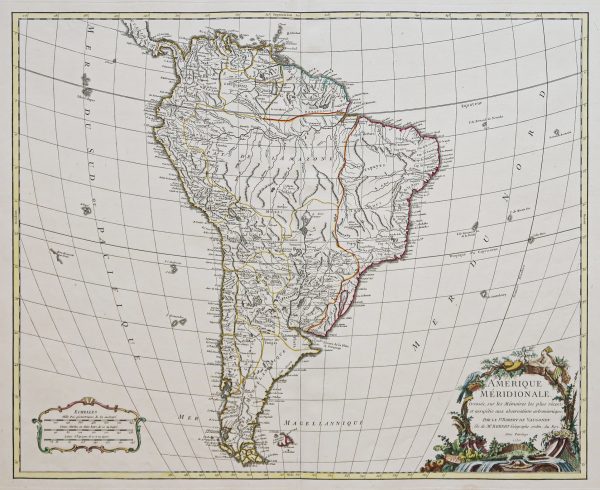 Carte ancienne de l’Amérique du sud