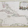 Carte marine ancienne des Antilles & Caraïbes