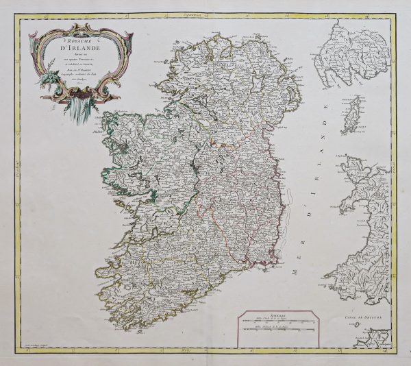 Carte ancienne du Royaume d’Irlande
