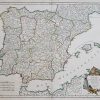 Carte ancienne de l’Espagne & Portugal