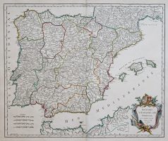 Carte ancienne de l’Espagne & Portugal