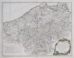 Carte géographique ancienne des Flandres