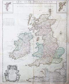 Carte géographique des Iles Britannique