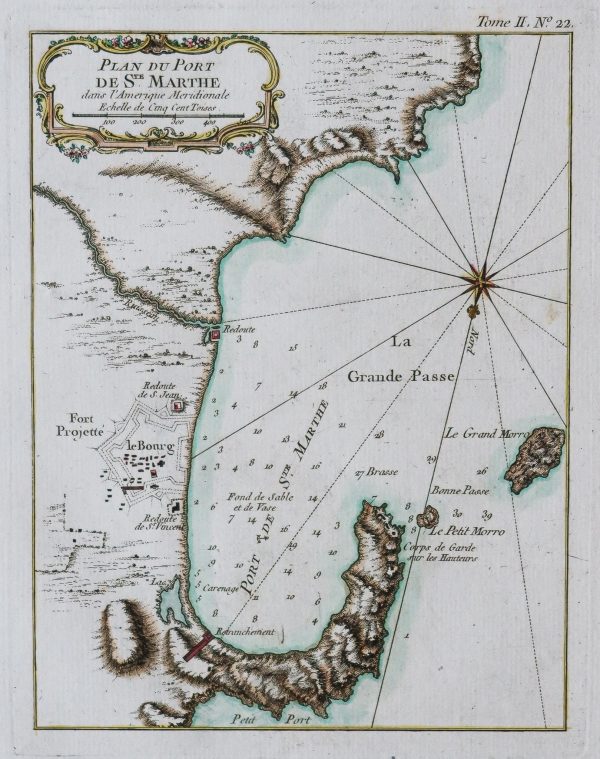 Plan ancien du Port de Santa Marta - Colombie
