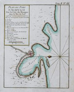 Plan ancien du Port d’Acapulco