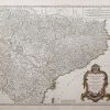 Carte géographique ancienne de la Catalogne