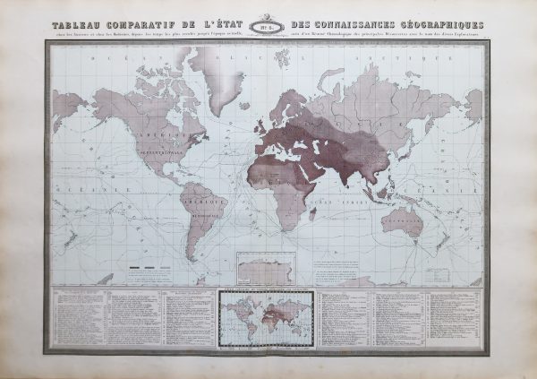 Carte géographique ancienne de l’état des connaissances géographiques