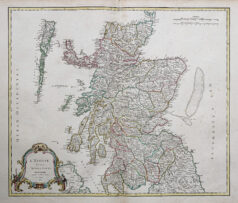 Carte géographique ancienne de l’Ecosse