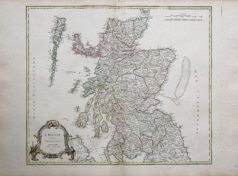 Carte géographique ancienne de l’Ecosse