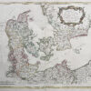 Carte géographique ancienne du Danemark