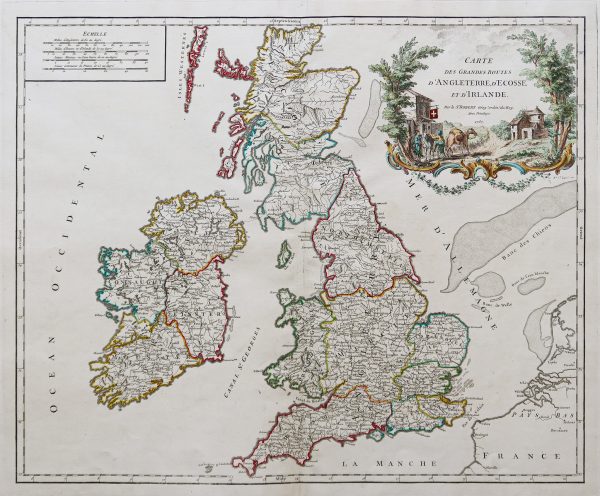 Carte des routes d’Angleterre - Ecosse - Irlande