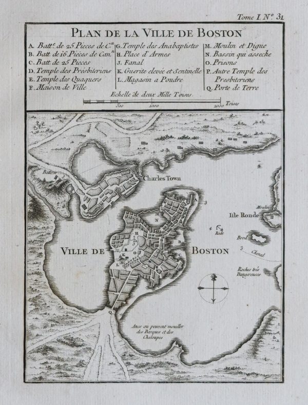 Plan ancien de Boston