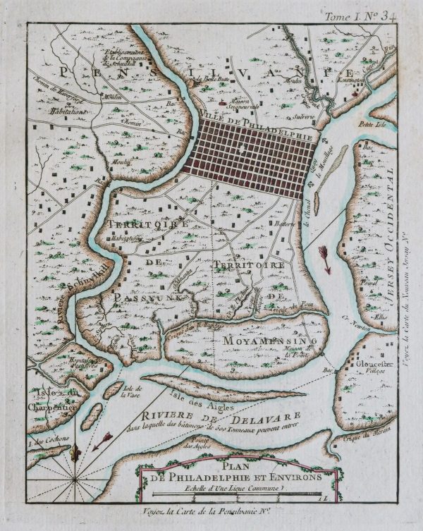 Plan ancien de Philadelphie