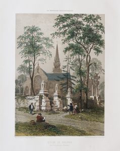 Gravure ancienne de l’Eglise de Pencran