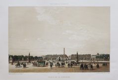 Gravure ancienne - Place de la Concorde - Paris