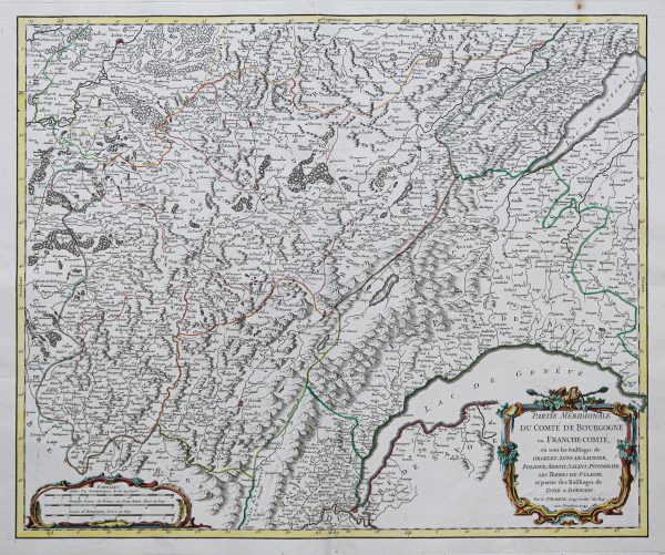 Carte ancienne de la Bourgogne