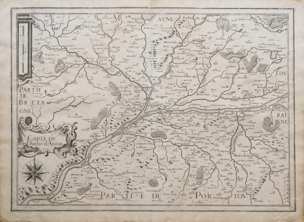 Carte géographique ancienne d’Anjou